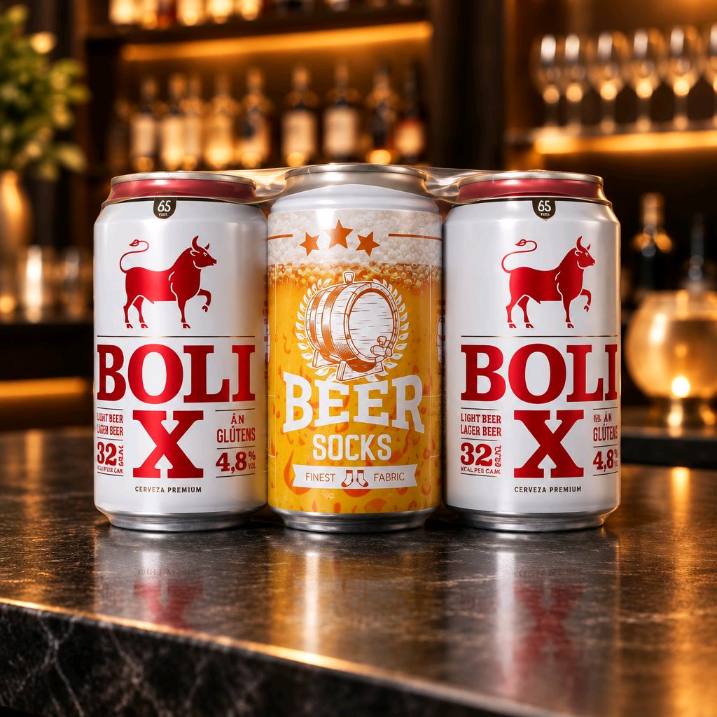 Boli X 0,33 l. og Bjórsokkar gjafapakki