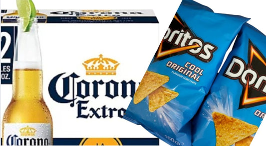 Corona ( 12 flöskur) 2 x Doritos cool original og salsa sósa
